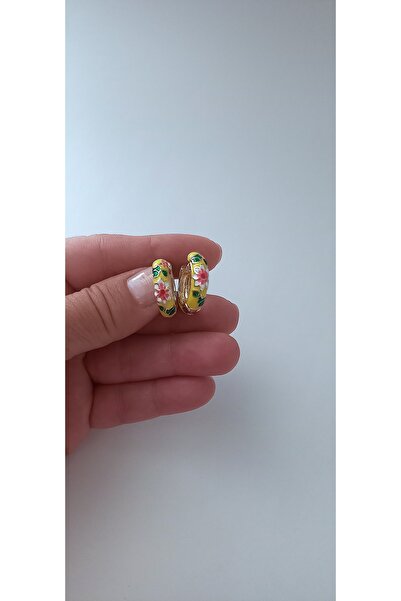 KZY STAİNLESS STELL Pirinç Çiçek Mineli Küpe