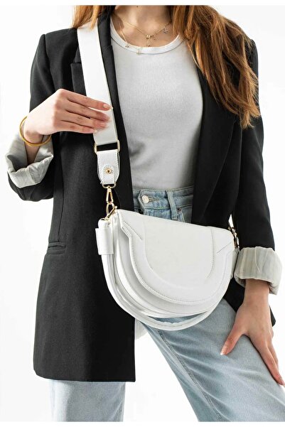 grand coco Γυναικεία λευκή τσάντα χεριού και ώμου