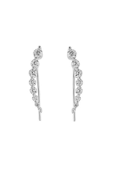 Bijuteria SORELLY Cercei Argint Ear Climbers cu Pietre Zirconia