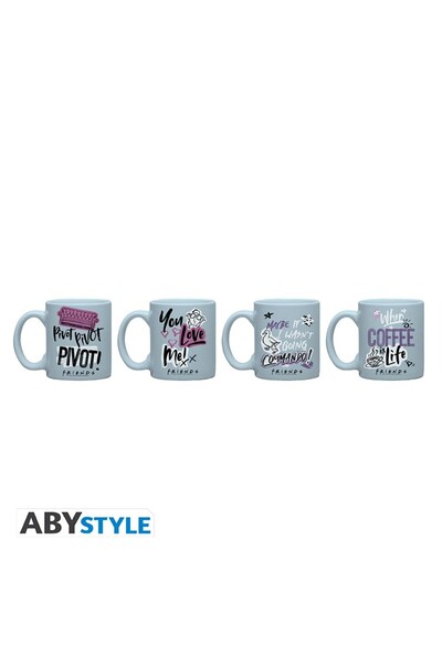 ABYstyle FRIENDS - Set 4 espresso mugs - Doodle - MGS0024