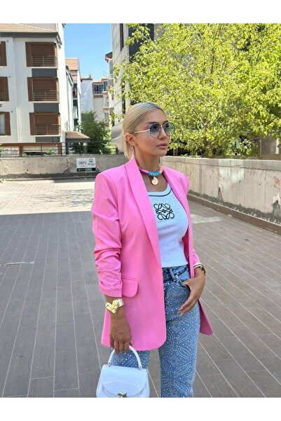 Kokoşum Butik 3101 Μπουφάν με κορδόνια ροζ