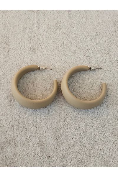 SiestaAccessories Bison Color Acrylic Hoop Earrings