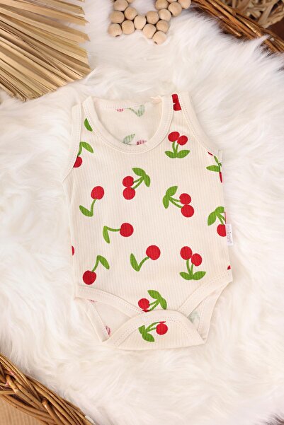 kidello Cream Cherry Baby Girl Bodysuit