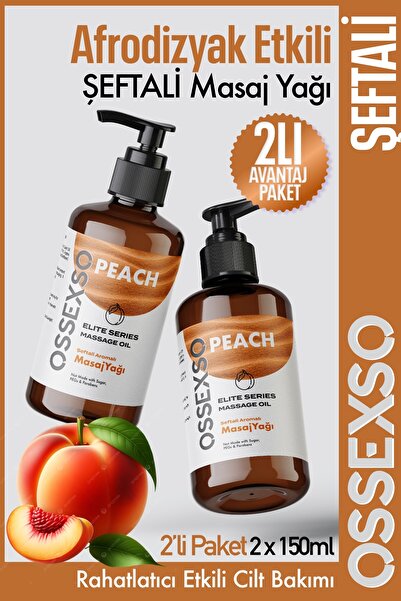 OSSEXSO Yenilebilir Şeftali Aromalı Aromaterapi Masaj Yağı – Afro.dizyak Etki...
