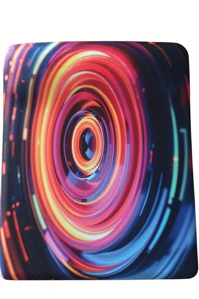 usin Swirl Patterned Wrist Supported Anti-Slip Base Computer Notebook Flat Mouse Pad - Mauspad with Wristband