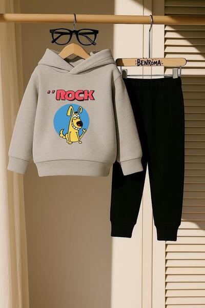 BENROMA Rock Printed 3 Thread Children's Tracksuit Set