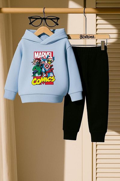 BENROMA SET DE PANTALONI DE ANTRENAMENT PENTRU COPII IMPRIMAT CU PERSONAJ DE DESENE ANIMATE