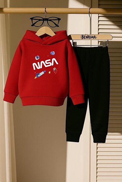 BENROMA Nasa Printed 3 Thread Children's Tracksuit Set