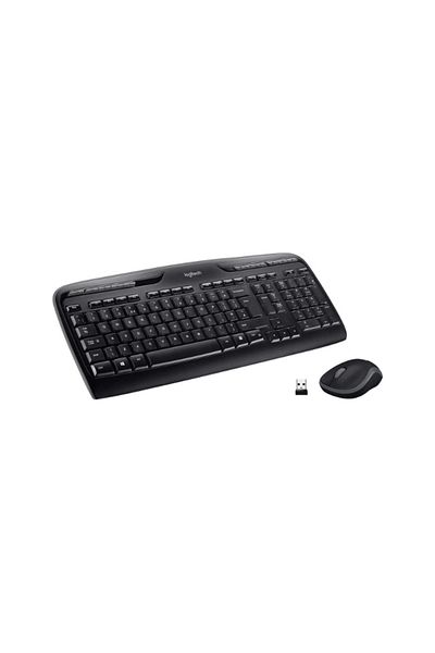 logitech لوحة مفاتيح وفأرة MK330 بتصميم عربي/إنجليزي - رمادي