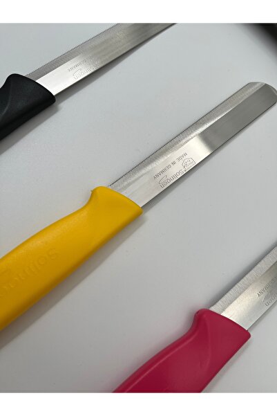 Solingen Orijinal Ritter Micro Et Sebze Doğrama Bıçağı 3 Adet - Siyah-Sarı-Pembe