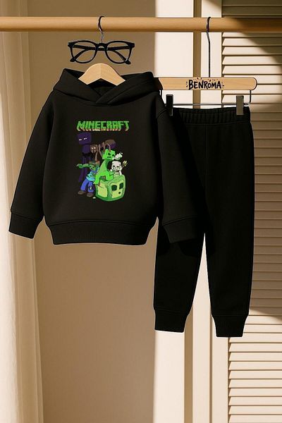 BENROMA SET DE PANTALONI DE ANTRENAMENT PENTRU COPII IMPRIMAT CU PERSONAJ DE DESENE ANIMATE