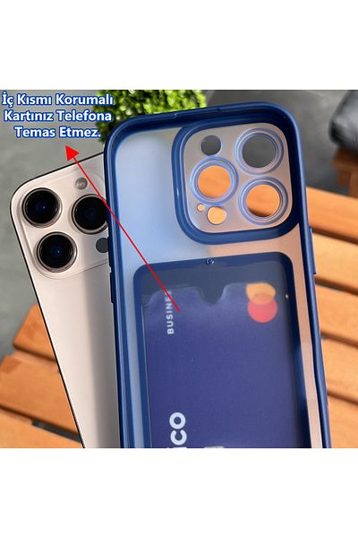 EDELFU حافظة سيليكون متوافقة مع iPhone 16 Pro Max مع حجرة للبطاقات وحماية للكاميرا - ممتصة للصدمات وجمالية