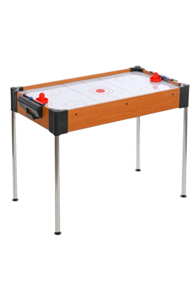 Toybox لعبة طاولة هوكي الهواء، طاولة خشبية بأرجل معدنية، 76 × 39 × 61 سم