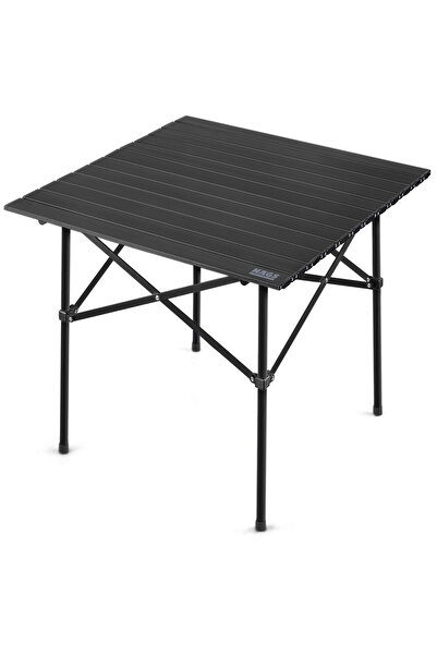 HAEGS Kamp Masası, Güçlendirilmiş Alüminyum Katlanır Outdoor Masa, Piknik Masası 70x70x60cm Siyah