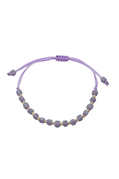 Bijuteria SORELLY Bratara Aur 14k Snur cu Cristale Mov Lavender