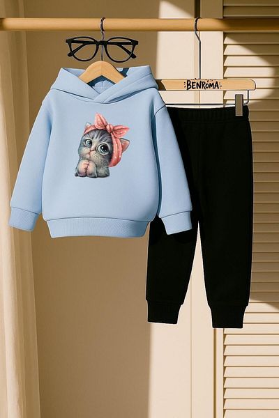 BENROMA SET DE PANTALONI DE TRANSPORT PENTRU COPII MINNOŞ CAT PRINTED 3 FIRE
