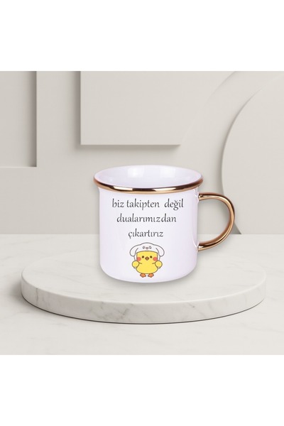 Solid Baskı Stüdyosu Bonny Kupa - Ruh Hali Temalı Sapı Ve Çevresi Gold Neşeli...