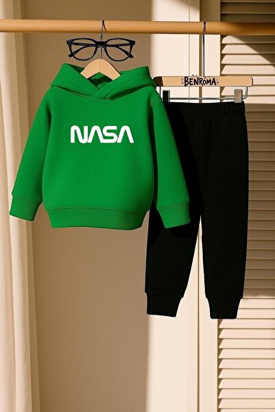 BENROMA KİDS Nasa Printed 3 Thread Children's Tracksuit Set
