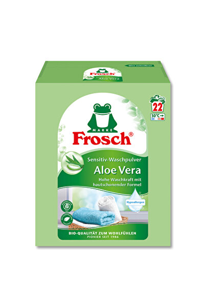 Frosch Aloe Vera Hassas Toz Çamaşır Deterjanı 1,45 kg – 22 Yıkama, Bitki Bazlı, Hipoalerjenik