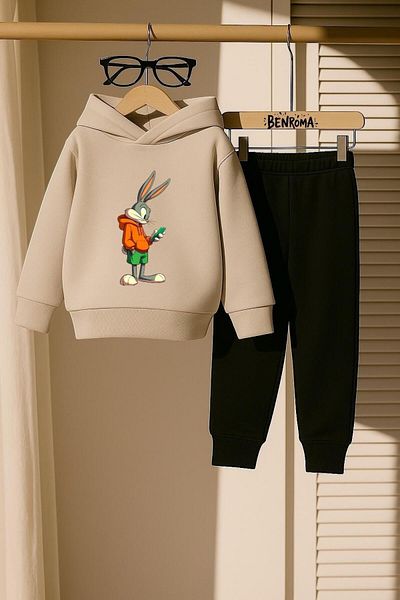 BENROMA SET DE PANTALONI DE ANTRENAMENT PENTRU COPII CU IMPRIMARE IEPURE