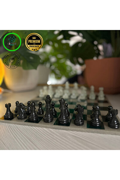 gifter MODERN EPOKSİ SATRANÇ TAKIMI YEŞİL