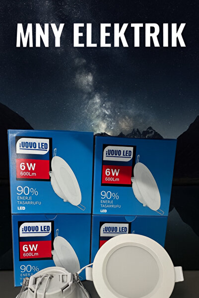 AboutThePerfect 6.5 cm delikli beyaz 6W LED spot lamba, 6500K net beyaz ışık