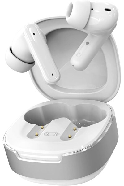 TCH Wireless Earbuds D6 Sound Hunt Noise Cancellation– ANC+ENC, 6-7H Playtime - WHITE