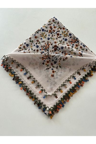 REYYAN Handcrafted Needle Embroidered Writing/Needlework/Needlework Bait/Handcrafted Cheesecloth/Head Cover