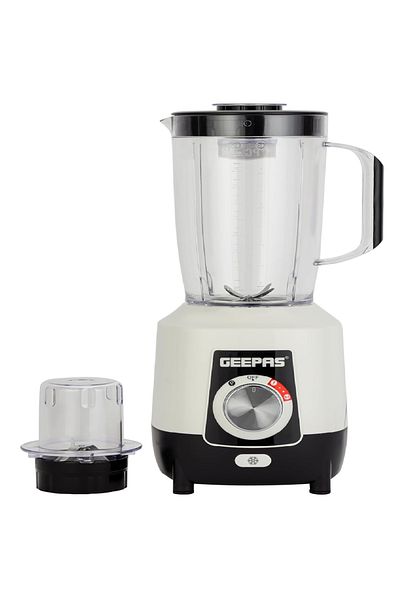 Geepas 2-in-1 multifunction blender with stainless steel blades and two speeds, 1.5L capacity. GSB44027