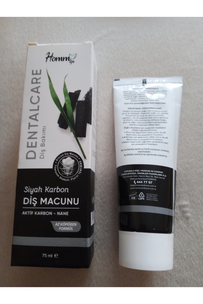 Pervin Ablacım Hommlife siyah karbon diş macunu 75 ml