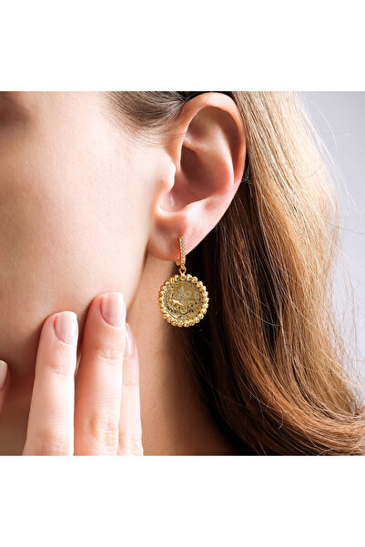 Hakan Güler Kuyumculuk Reşat Çeyrek Altınlı Halka Küpe