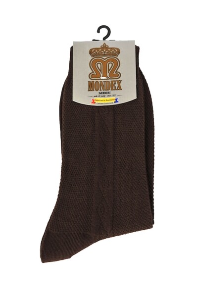 MONDEX Sosete din bumbac, cu model special, pentru barbati, Mondex, maro, 41-43