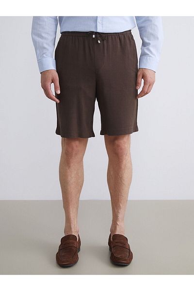 LC Waikiki Standard Fit Linen Blended Men's Shorts