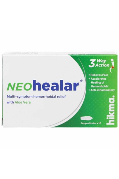 NEO healar تحاميل عشبية لعلاج البواسير، عبوة من ١٠ تحاميل
