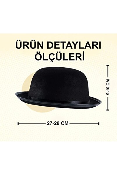 Generic Brand Nessiworld kapa za decu u stilu Čarlija Čaplina – crna bowler k...