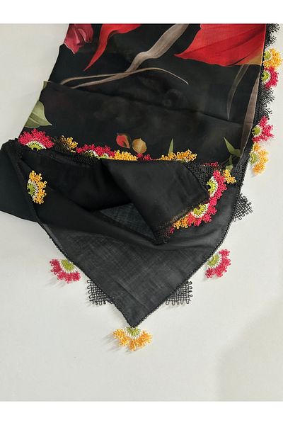 REYYAN Handcrafted Needle Embroidered Writing/Needlework/Needlework Bait/Handcrafted Cheesecloth/Head Cover