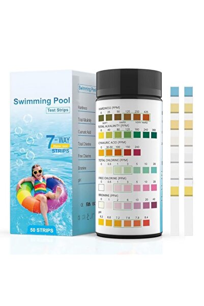 Generic شرائط اختبار Cuspitum 7 في 1 للمسابح والمنتجعات الصحية، 50 قطعة، لاخت...