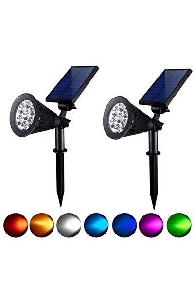 Generic مصابيح حائط شمسية من Wishlink، عبوة من قطعتين، مقاومة للماء، 7 مصابيح...