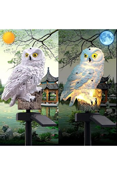 Generic مصباح بومة يعمل بالطاقة الشمسية من YZYOE، مصباح أرضي لطيف على شكل حيو...