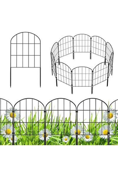 Generic سياج حديقة ALLSOLA مكون من 10 ألواح، حدود سياج حديقة من الأسلاك المعد...