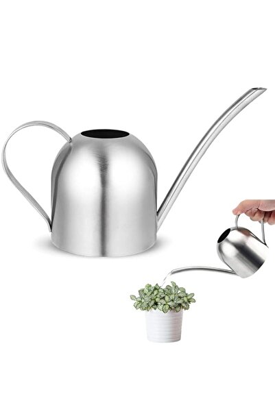 Generic علبة سقي من الفولاذ المقاوم للصدأ، فوهة طويلة لمنع الانسكاب، وعاء ميا...