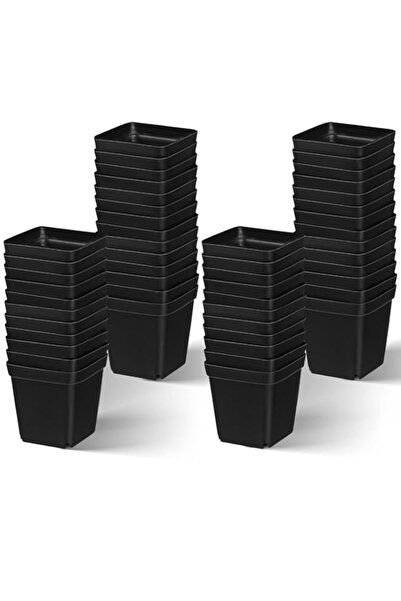 Generic Yardwe Flower Pots Outdoor Outdoor Pots 50 Pcs Plant Pots Small Squar...