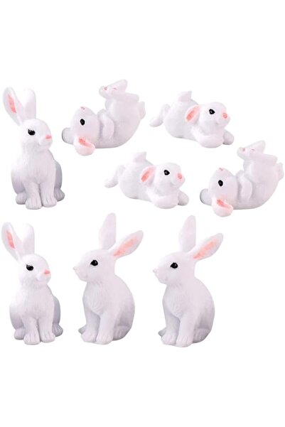 Generic Rabbit Ornament Mini Animals Miniature Figurines Resin Ornaments, Cak...