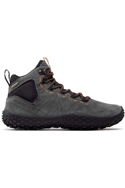Merrell Wrapt Mid Wp Waterproof Genuine Leather Men's Boots Gray