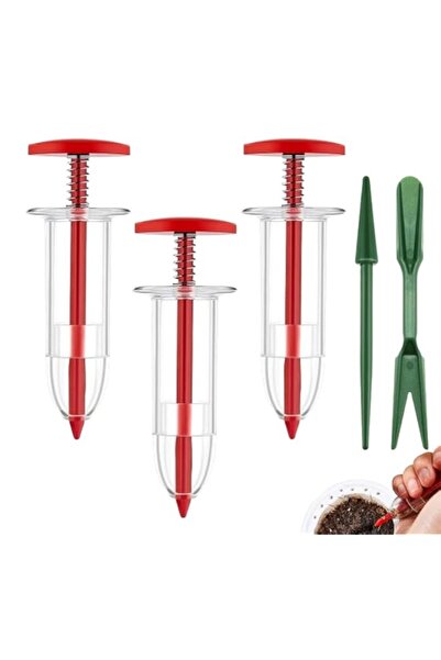 Generic 3 Pack Mini Sowing Seed Dispenser with 2 Transplanting Tools, Small S...