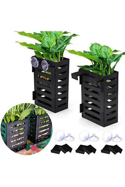 Generic NALACAL، قطعتان من أكواب زراعة حوض السمك المعلقة، حامل نباتات مائية، ...