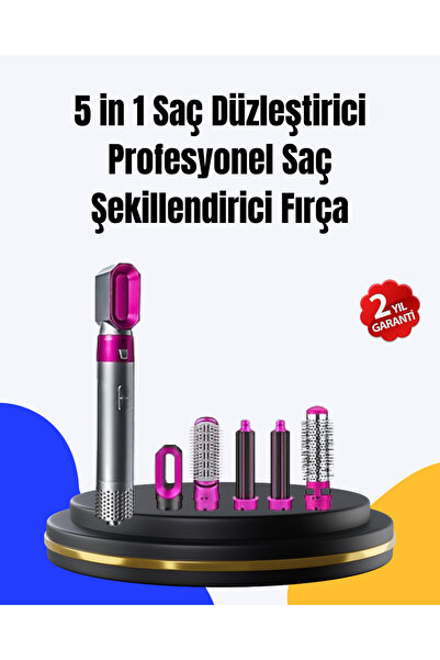 teknodayım 5 Parça Saç Şekillendirme Seti Düzleştirme Dalga ve Bukle Yapma