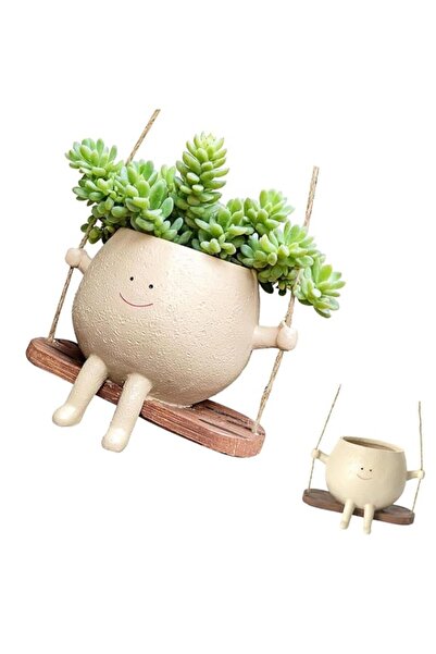 Generic وعاء زراعة على شكل وجه من الراتينج من دووماما للنباتات العصارية - وعا...