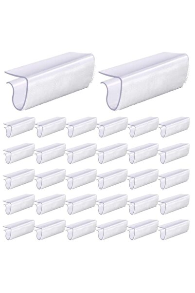 Generic 30Pcs Table Skirting Clips,Transparent Windproof Table Cover Holder C...