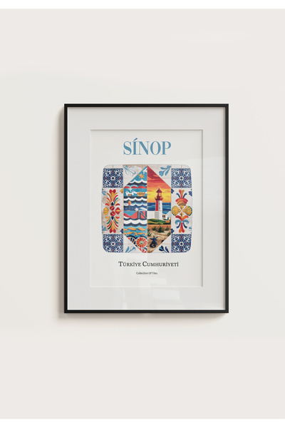 POSTER Sinop v4 Çini Görünümlü Çerçevesiz